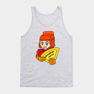 Funny cartoon chibi with fan Tank Top